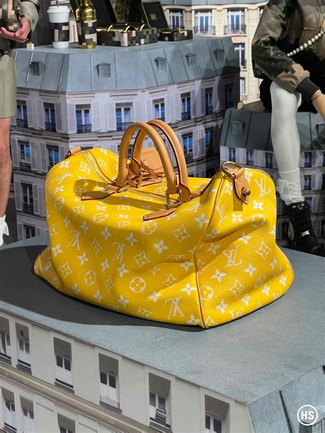 lv yellow luggage